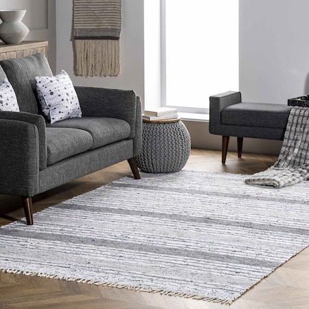 Nuloom Seraphina Mottled Stipe Cotton Tassel Area Rug 3ft x 5ft NERG02A-305